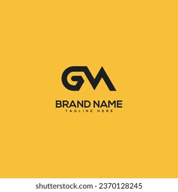 Alphabet Minimal Letters GM MG Business Logo Design Vector.