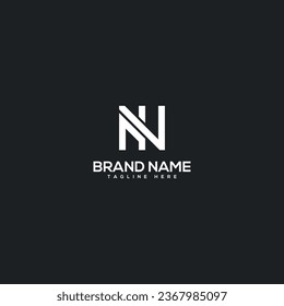 Alphabet Minimal Letters NH HN Business Logo Design Vector.