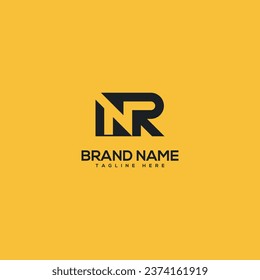 Alphabet Minimal Letters NR RN Business Logo Design Vector.