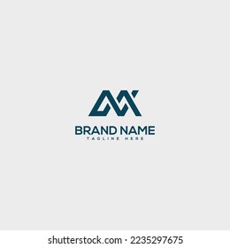 Alphabet MN, NM, M, N letter logo design template vector illustration.