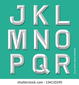 Alphabet modern colour style. Vector illustration.