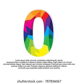 alphabet modern design with colorful