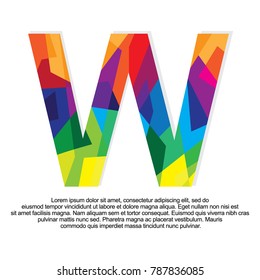 alphabet modern design with colorful