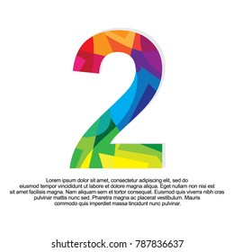 alphabet modern design with colorful