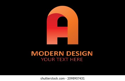Alfabeto una forma moderna abstracta plantilla de logotipo del vector de monograma