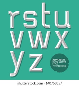 Alphabet modern style. Vector illustration.