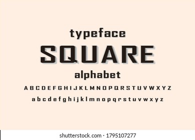 Alphabet, modern typography, typeface bold 3d style, Vector Illustration.