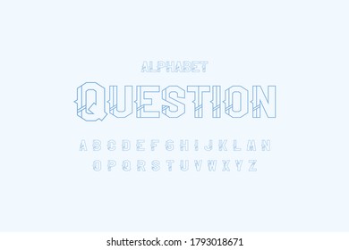 Alphabet modern typography, typeface, Vector Illustration.