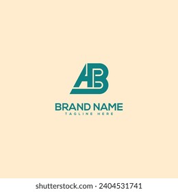 Alphabet modern unique letter AB BA logo design template - vector.