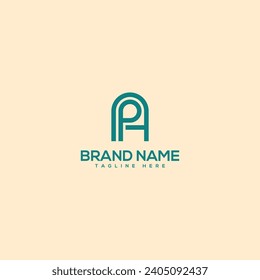 Alphabet modern unique letter AP PA logo design template - vector.