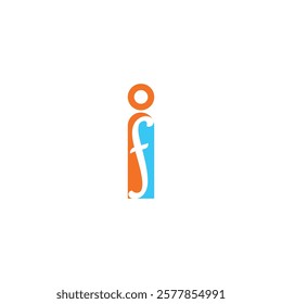 Alphabet Monogram IF FI Letter Logo for Branding Solutions