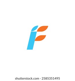 Alphabet Monogram IF FI Letter Logo for Branding Solutions