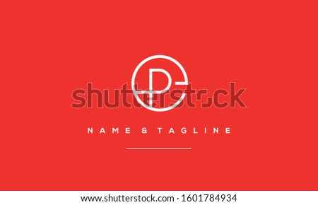 Alphabet monogram icon logo EP or PE