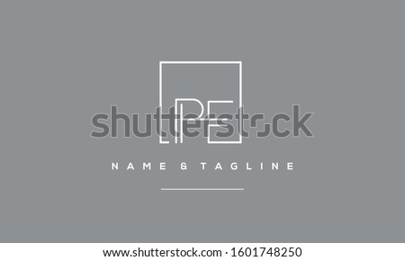 Alphabet monogram icon logo PE or EP