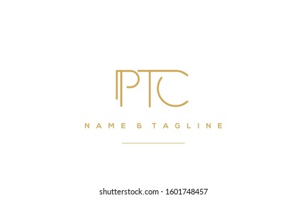 Alphabet monogram icon logo PTC 