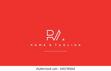 Alphabet monogram icon logo RA,AR