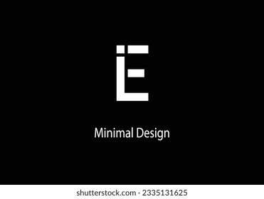 Alphabet IE , monogram IE, logo vocter design, line art, initial logo