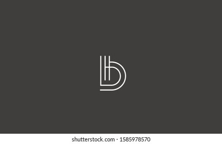 Alphabet monogram letter b logo