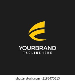 Alphabet monogram letter EF FE E and F logo design template vector