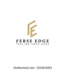 Abstrakter Anfangsbuchstabe FE oder EF-Logo in goldener Farbe einzeln auf weißem Hintergrund angewendet für Geschäfts- und Beratungs-Logo, auch für die Marken oder Unternehmen geeignet, haben den Anfangsnamen EF oder FE.