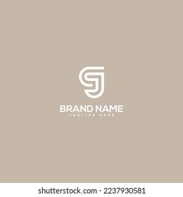 Alphabet monogram letters CJ, JC logo design vector icon.