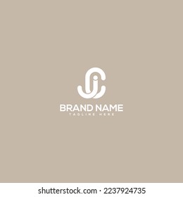 Alphabet monogram letters JC, CJ logo design vector icon.