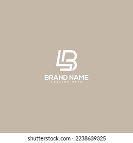 Alphabet monogram letters LB, BL logo design vector icon.