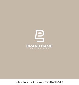 Alphabet monogram letters LP, PL logo design vector icon.