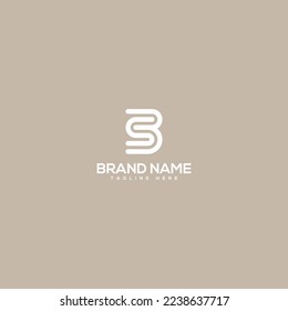 Alphabet monogram letters SB, BS logo design vector icon.