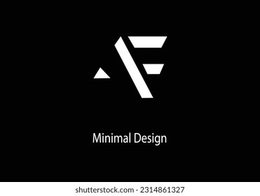 Alfabeto. diseño de logotipo de monograma.   logotipo vectorial. palabra AF . diseño de marketing. logotipo del icono AF.