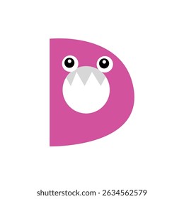 alphabet monster mystery animal characters isolated on black background
