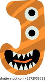 an alphabet with a monster theme