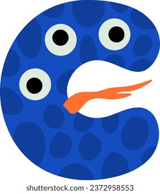 an alphabet with a monster theme
