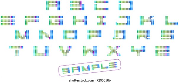 Alphabet mosaic set