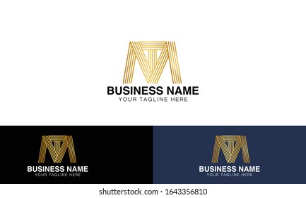 Alphabet MT mt Monogram Logo Design with three different backgrounds.