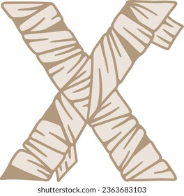 an alphabet with a mummy theme