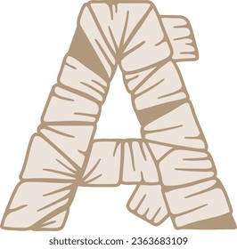 an alphabet with a mummy theme