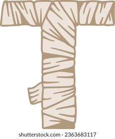 an alphabet with a mummy theme