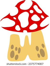 an alphabet with a mushroom theme