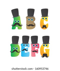 alphabet mustache guy