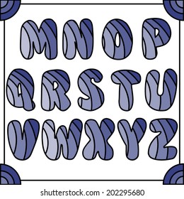 Alphabet M-Z Vector set 1