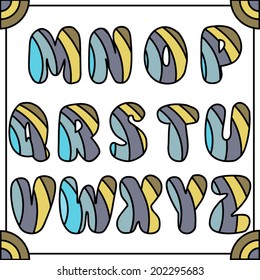 Alphabet M-Z Vector set 2