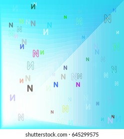 Alphabet N art background