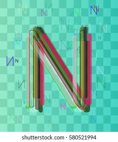 Alphabet N art elements