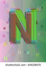 Alphabet N art elements