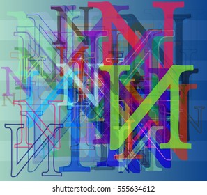 Alphabet N art texture
