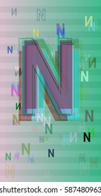 Alphabet N background art