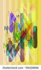 Alphabet N background design
