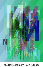 Alphabet N background icon