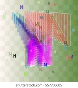 Alphabet N background texture